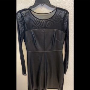Bailey 44 black leather dress Size Small